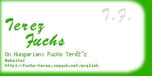 terez fuchs business card